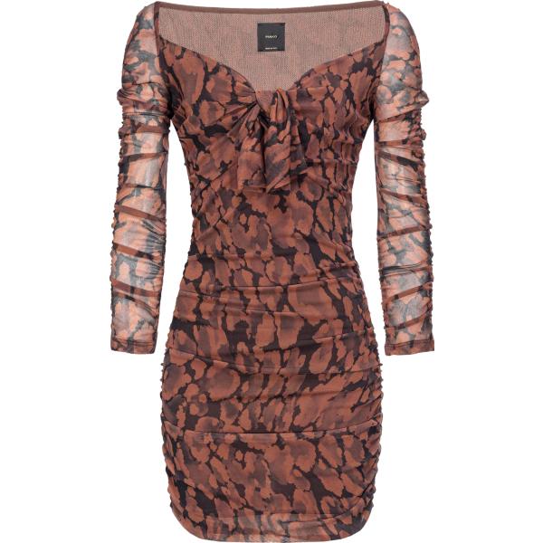 vestiti corti Pinko marrone animalier