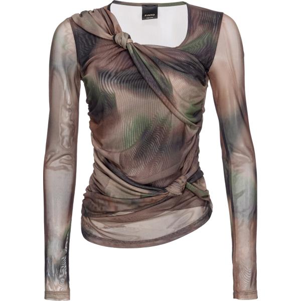 maglieria Pinko marrone con stampe