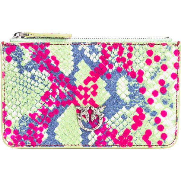 borse a spalla Pinko verde con stampe