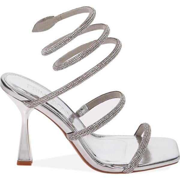 sandali col tacco Primadonna Collection grigio serpente