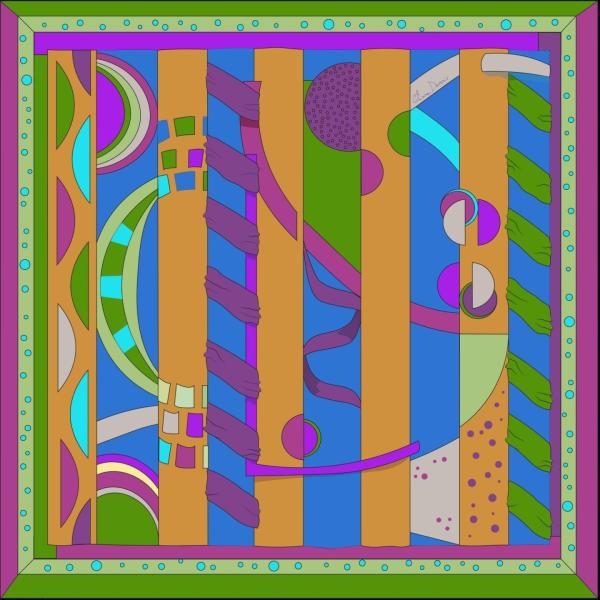 foulard Chiara Daverio multicolore