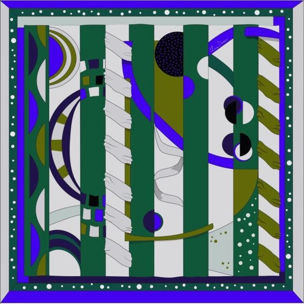 foulard Chiara Daverio grigio