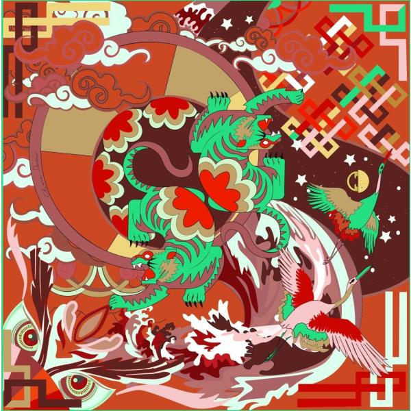 foulard Chiara Daverio rosso