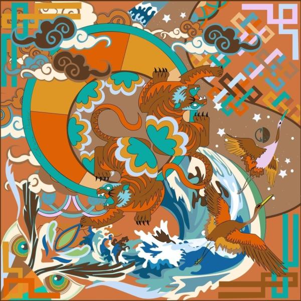 foulard Chiara Daverio marrone