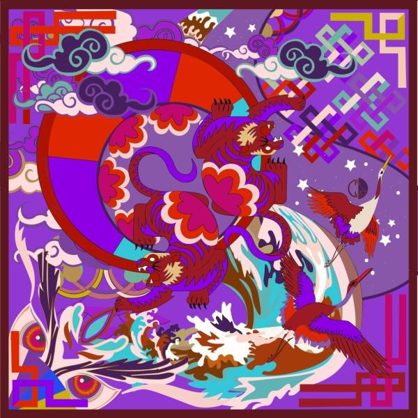 foulard Chiara Daverio multicolore