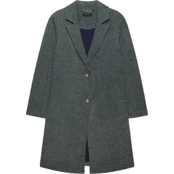 Cappotto da donna in grigio scuro collo con revers monopetto con bottoni in poliestere Fiorella Rubino