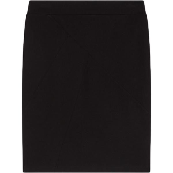 Gonna longuette da donna in nero pece in viscosa Fiorella Rubino