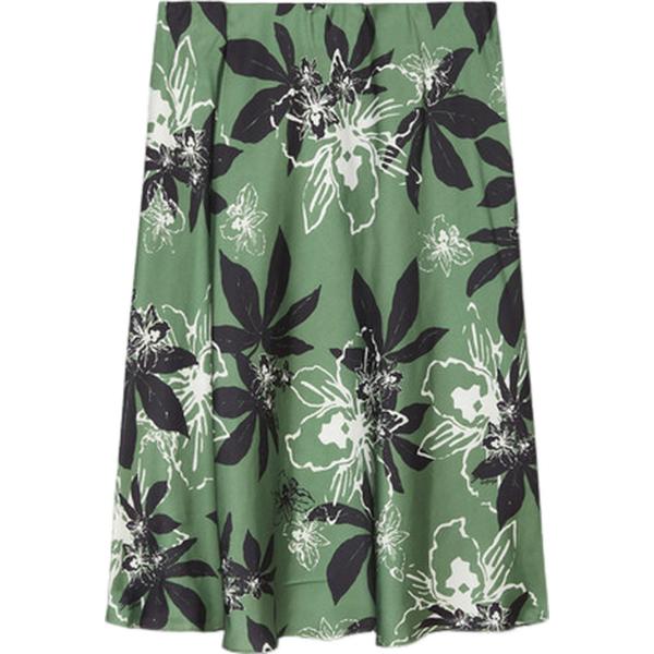 gonne lunghe Fiorella Rubino verde con stampe