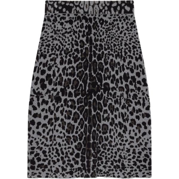 gonne longuette Fiorella Rubino nero animalier