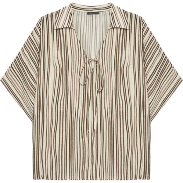 bluse Fiorella Rubino marrone a righe