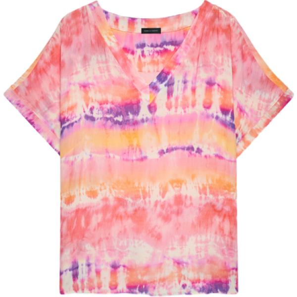 bluse Fiorella Rubino rosa con stampe
