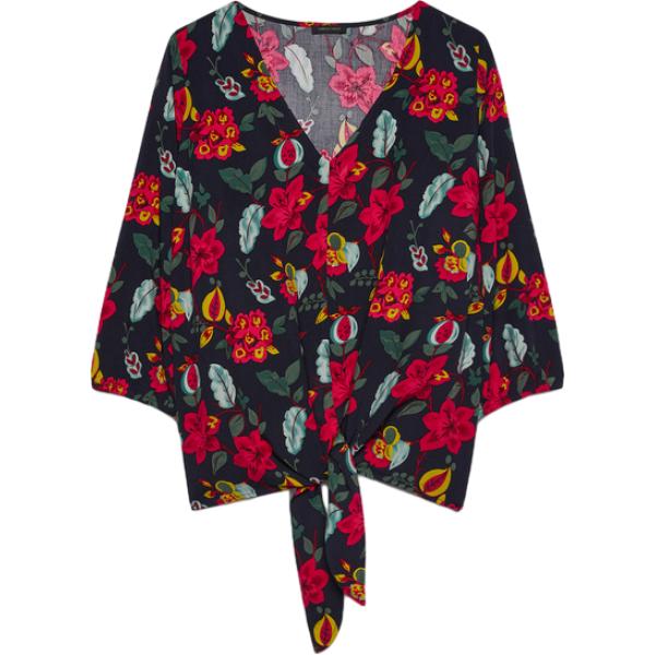 bluse Fiorella Rubino nero con stampe