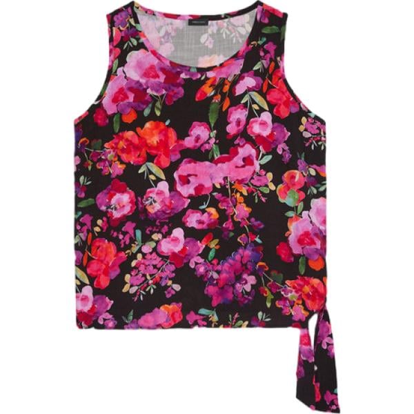 top Fiorella Rubino nero con stampe