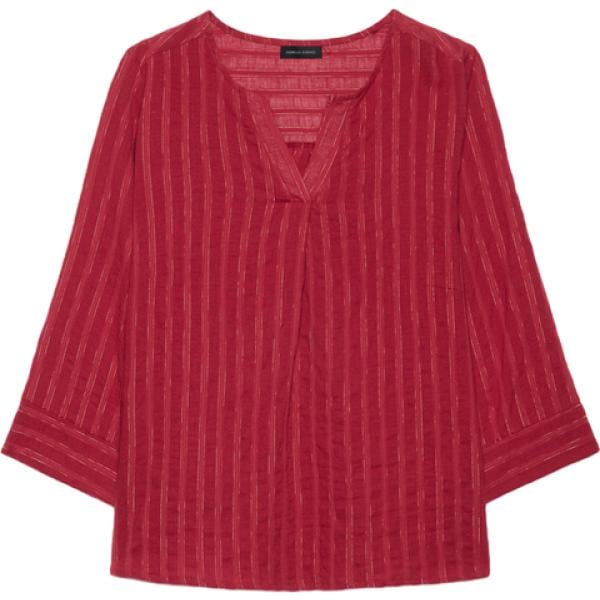 bluse Fiorella Rubino rosso a righe