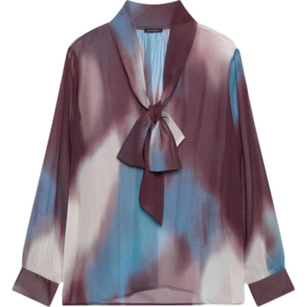 bluse Fiorella Rubino rosso con stampe