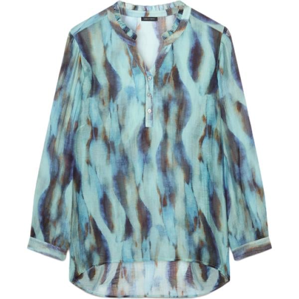 bluse Fiorella Rubino blu con stampe