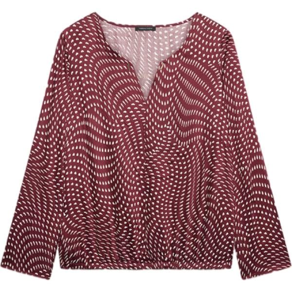 bluse Fiorella Rubino marrone con stampe