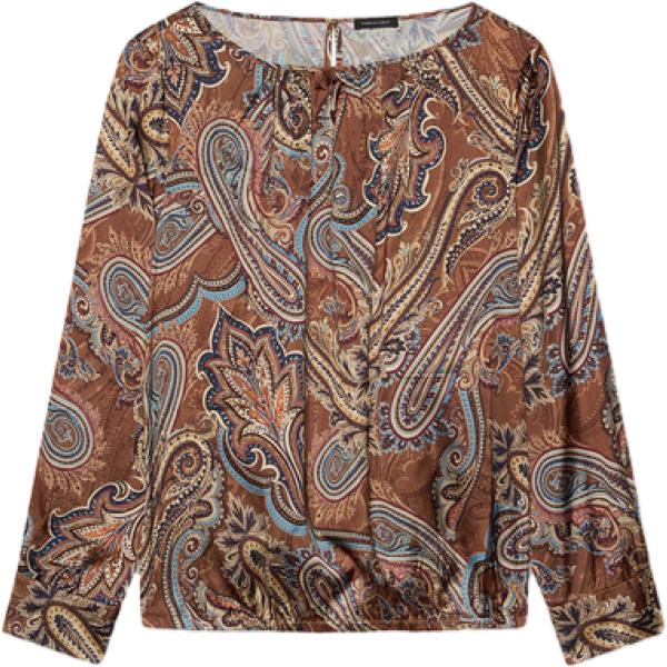 bluse Fiorella Rubino marrone paisley