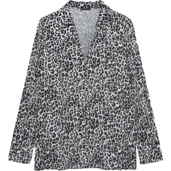bluse Fiorella Rubino grigio animalier