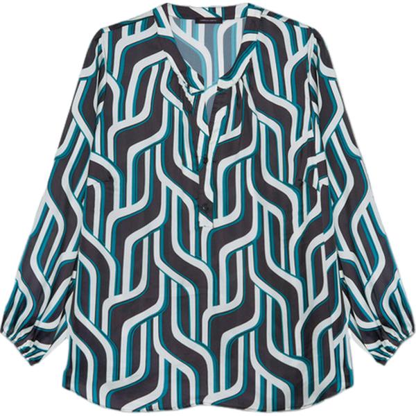bluse Fiorella Rubino grigio con stampe