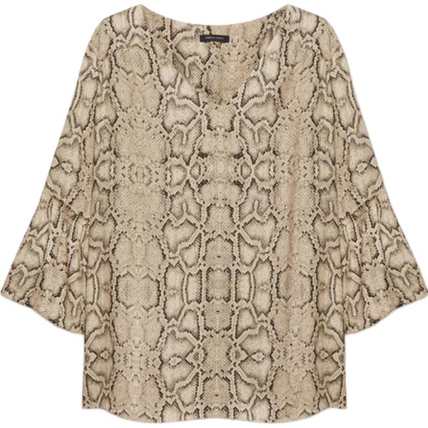 bluse Fiorella Rubino marrone animalier