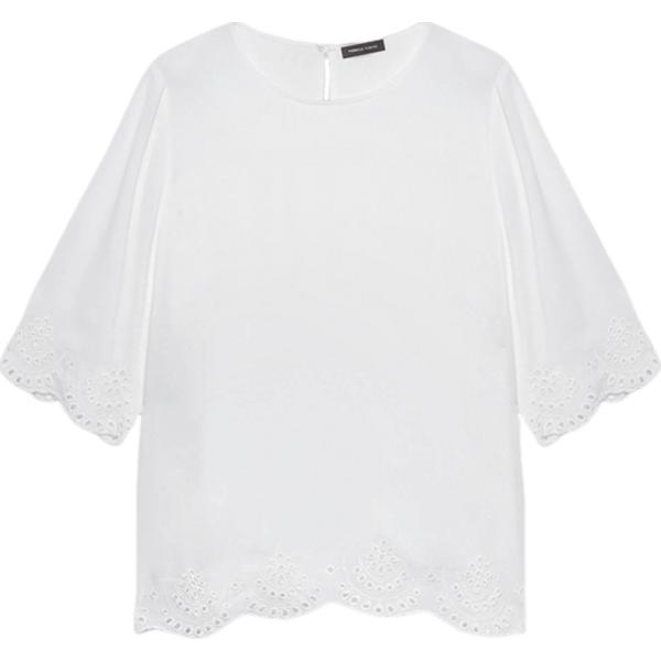bluse Fiorella Rubino bianco