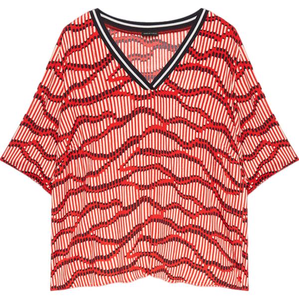 bluse Fiorella Rubino rosa con stampe
