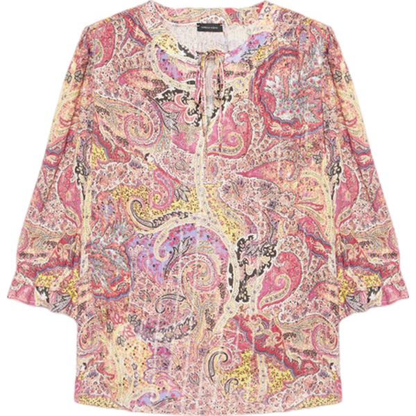 bluse Fiorella Rubino rosa con stampe