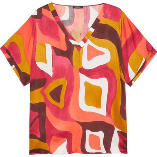 bluse Fiorella Rubino rosso con stampe