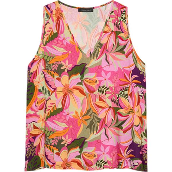 top Fiorella Rubino rosa a fiori