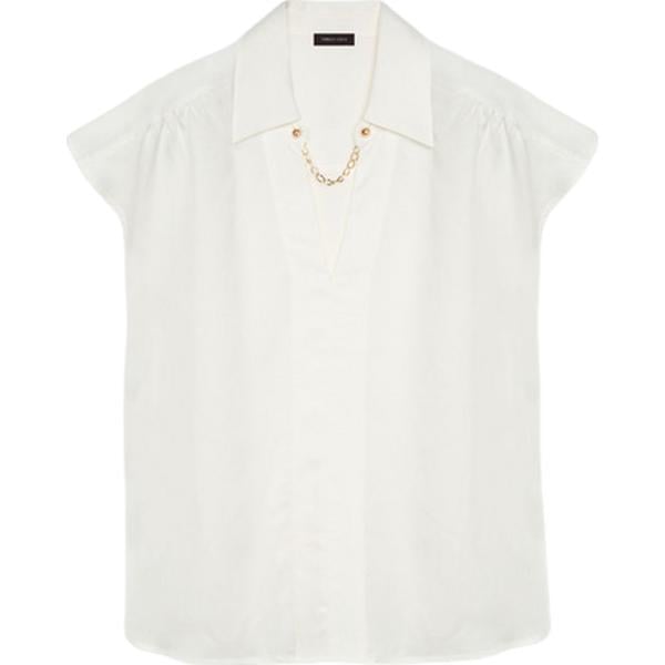 bluse Fiorella Rubino bianco