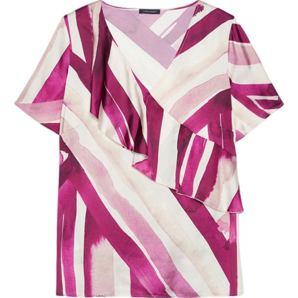 bluse Fiorella Rubino grigio con stampe