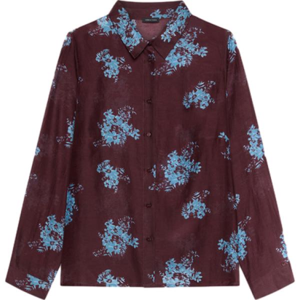 camicie Fiorella Rubino rosso con stampe