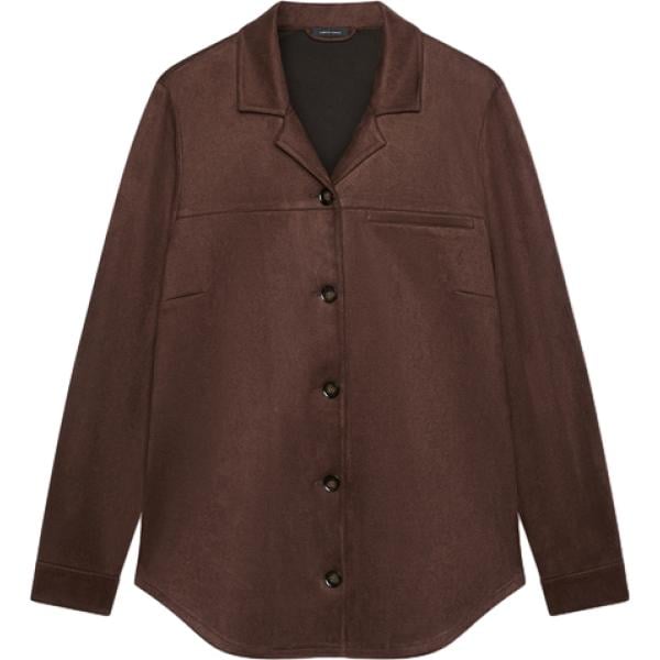Vestito chemisier da donna in marrone scuro collo con revers in poliestere Fiorella Rubino