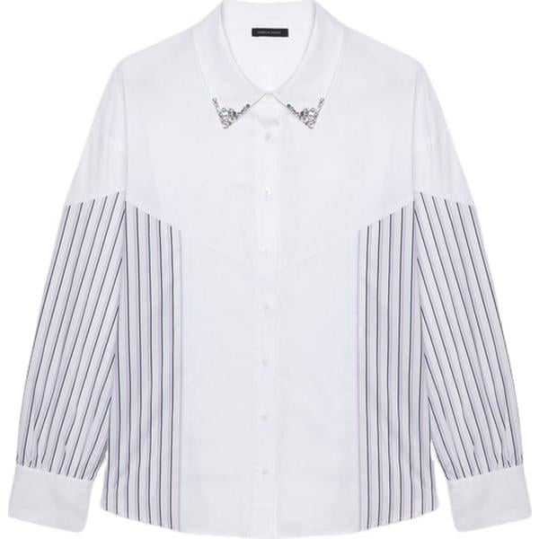 camicie Fiorella Rubino bianco a righe