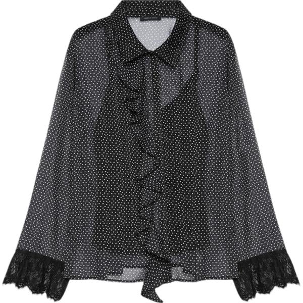 camicie Fiorella Rubino grigio a pois