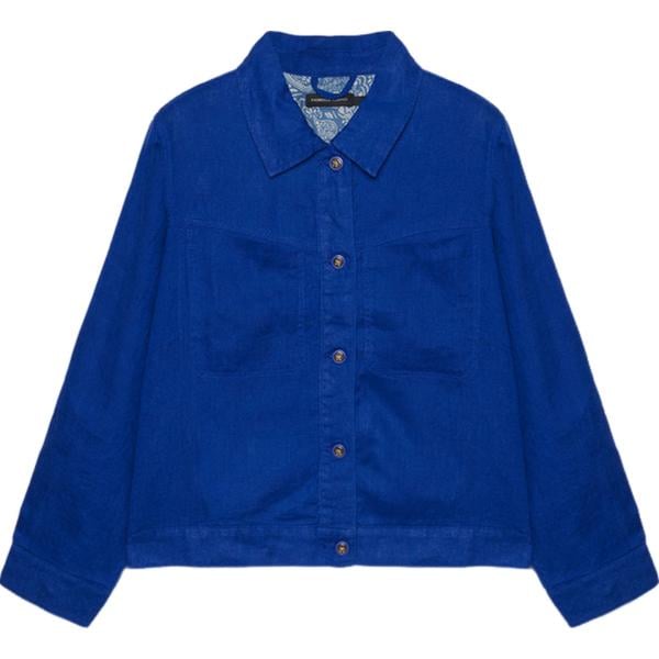 blazer Fiorella Rubino blu con stampe