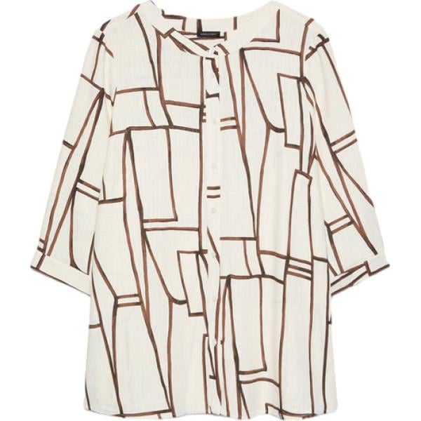bluse Fiorella Rubino bianco con stampe