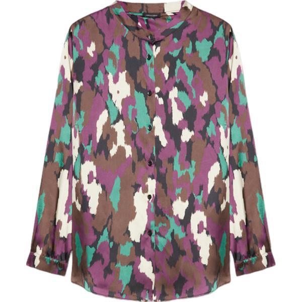 camicie Fiorella Rubino grigio con stampe