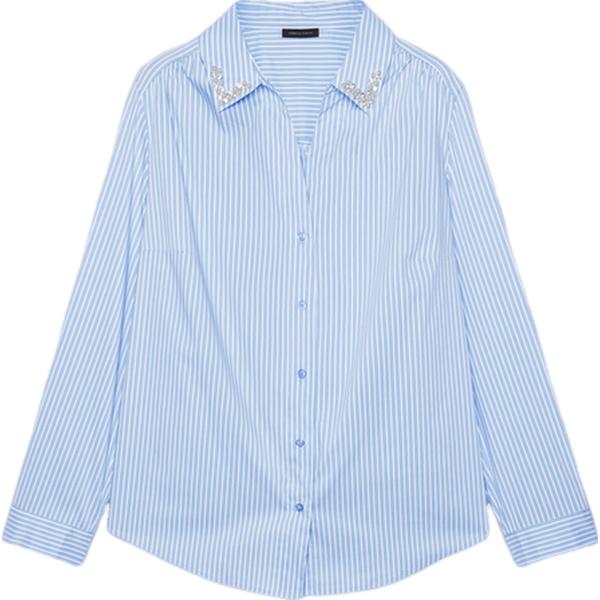 camicie Fiorella Rubino blu a righe