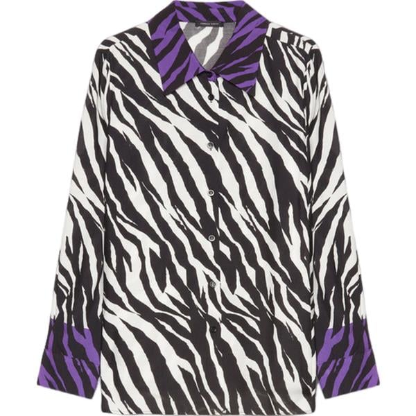 camicie Fiorella Rubino grigio con stampe