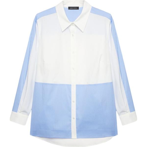 camicie Fiorella Rubino bianco a righe