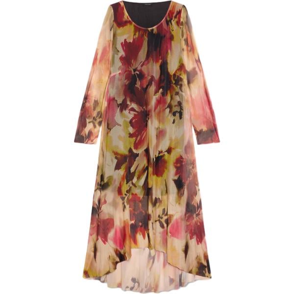 Vestito lungo da donna con stampe lungo in poliestere Fiorella Rubino
