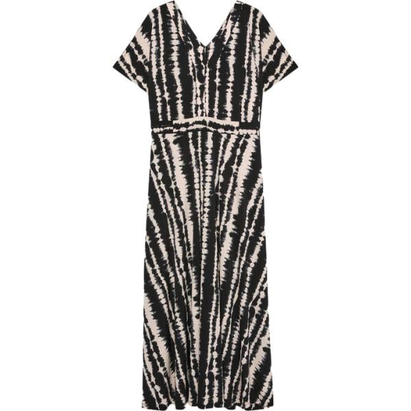 vestiti lunghi Fiorella Rubino nero con stampe