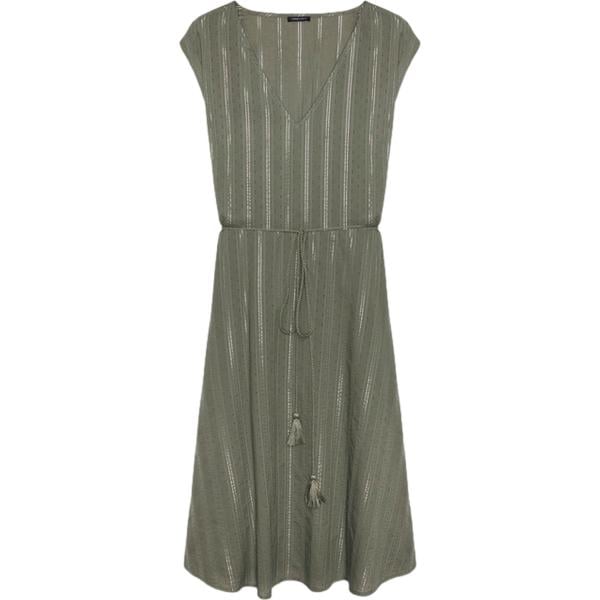 vestiti midi/longuette Fiorella Rubino verde a righe