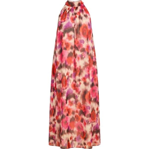 vestiti lunghi Fiorella Rubino rosa con stampe