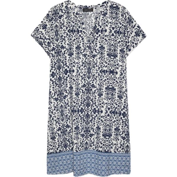 vestiti corti Fiorella Rubino blu con stampe