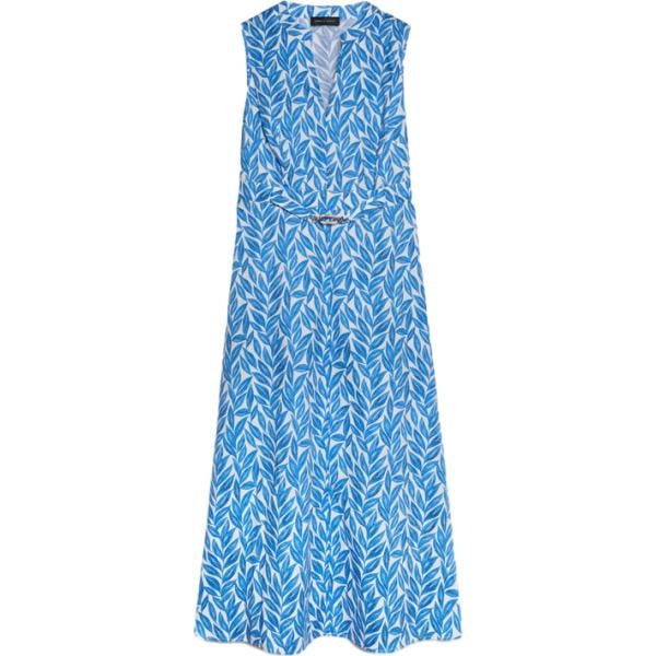 vestiti lunghi Fiorella Rubino blu con stampe