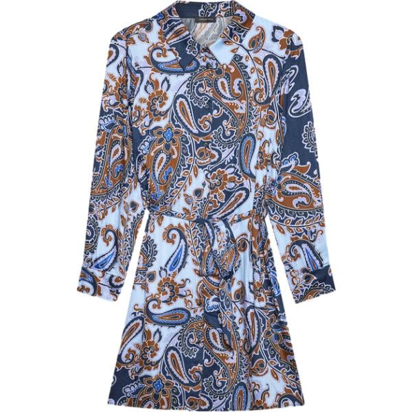 vestiti chemisier Fiorella Rubino grigio con stampe