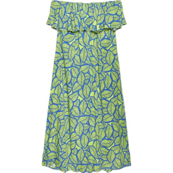 vestiti lunghi Fiorella Rubino verde con stampe